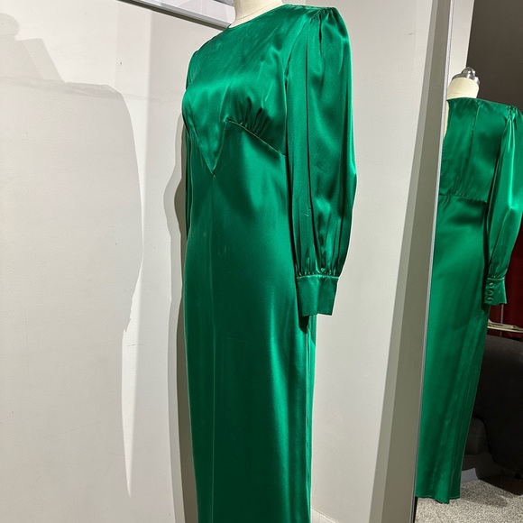 400$ Olivia Von Halle SILK MID-LENGTH DRESS SIZE XS - Picture 9 of 12